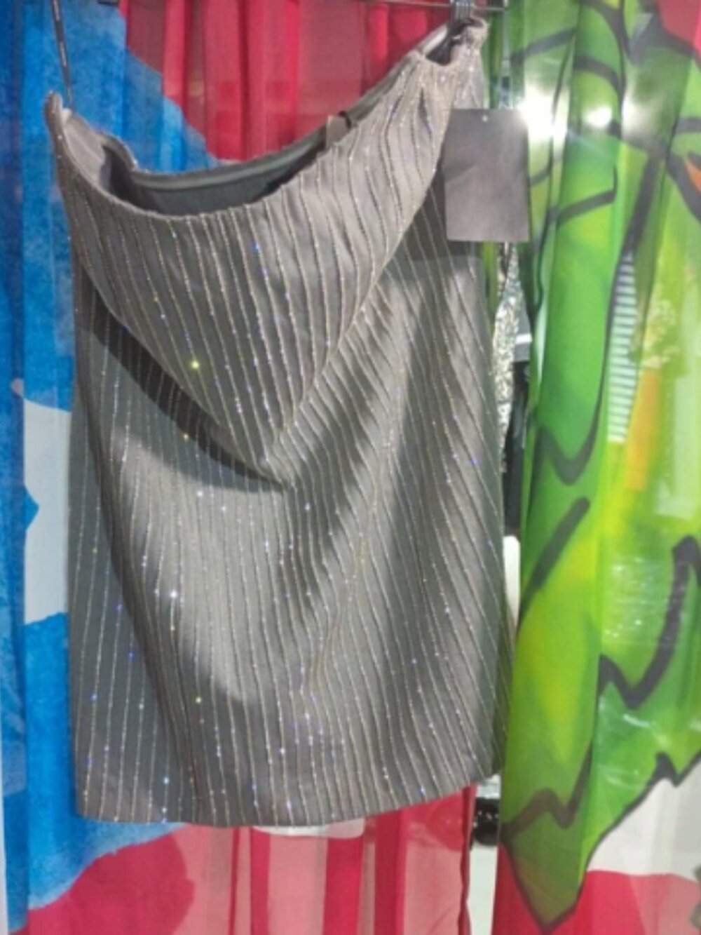 RETROF Ê TE sequin pleated skirt